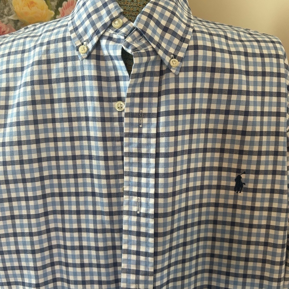 RALPH LAUREN BLUE LABEL GINGHAM OXFORD STYLE SHIRT XL. TIMELESS, POLISHED - Picture 3 of 9